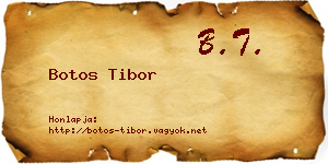 Botos Tibor névjegykártya